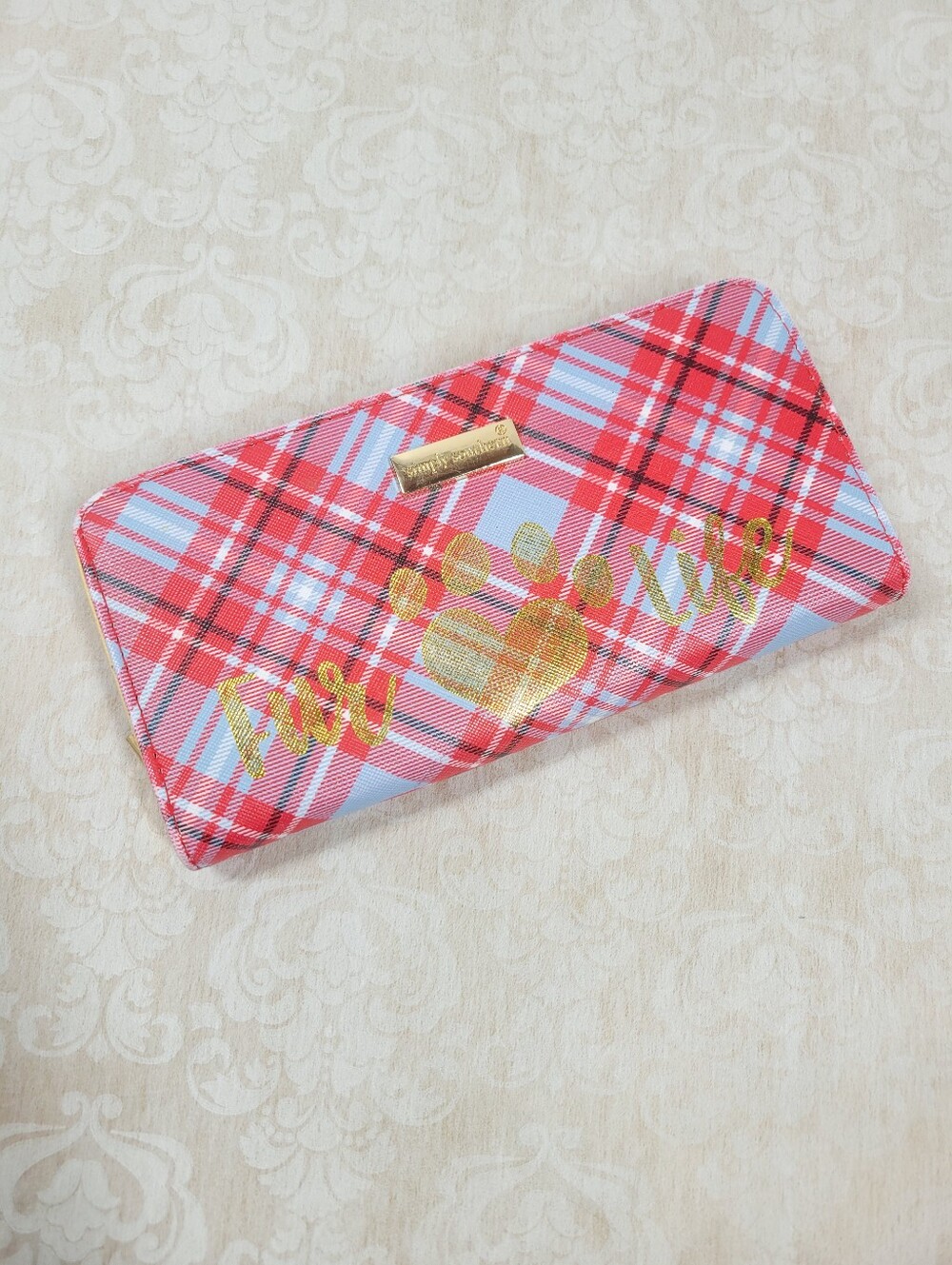 Simply Southern Plaid Zip Around Wallet Fur Life Pet Dog Lover